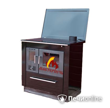 Отопительно-варочная печь МастерПечь ПВ-07 экстра с духовым шкафом, 7.2 кВт (черный) в Соликамске